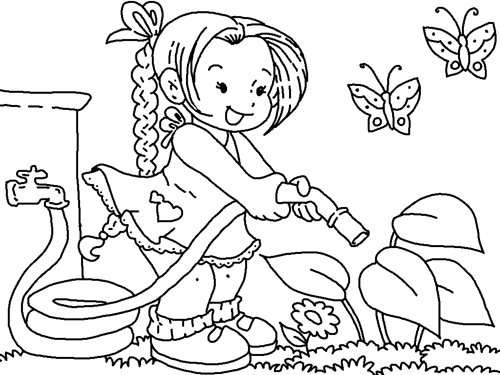 Free Printable Water Gardens coloring page for kids of all ages. Gardening coloring pages are a fun way for kids of all ages to develop creativity,